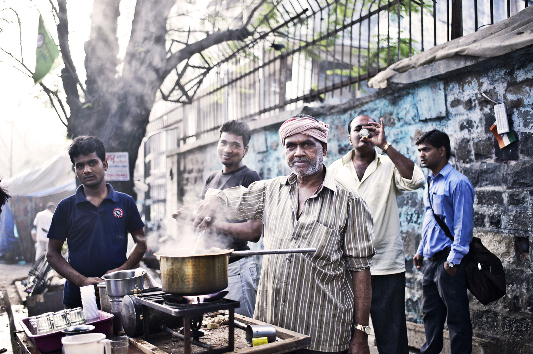 Portrait of a Chai Wallah in Mumbai